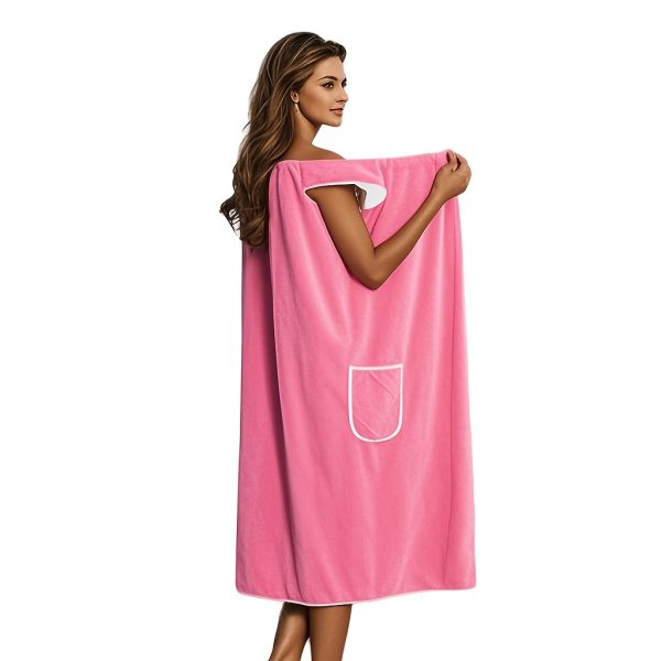 1pezzo Accappatoio Morbido e Assorbente con Stampa di Ananas Rosa - Design Moderno in Microfibra con Tasche, Perfetto per Bagno, Spiaggia e Campeggio, Asciugamano da Spiaggia | Accappatoio Moderno | Accappatoio in Poliestere - immagine 2
